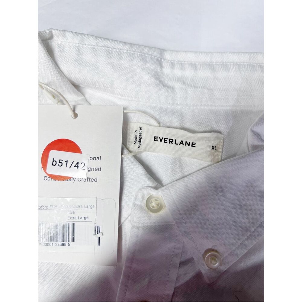 Everlane White Slim Oxford Shirt Cotton Button Down Mens XL NWT Classic - Picture 12 of 13